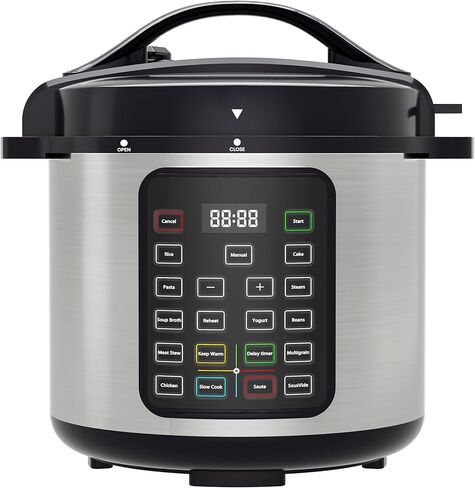 NEWBULIG 8.5 Quart Electric Pressure Cooker, Stainless Steel Multi Cooker Pressure, 24-in-1 Slow Cooker for Rice, Meat Stew, Porridge, Multigrain, Soup, Bean, Bake, Steam, Yogurt Maker in Saudi Arabia