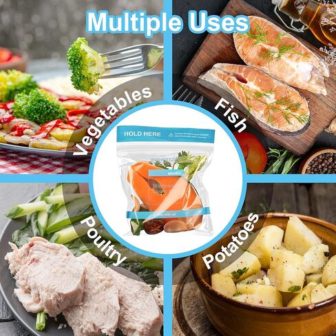 50 Count Microwave Steam Bags 7.3"x7.7" for Cooking and Steaming Regular Type Disposable Food Steamer Bags for Vegetables Potatoes Fish and Poultry in Kuwait