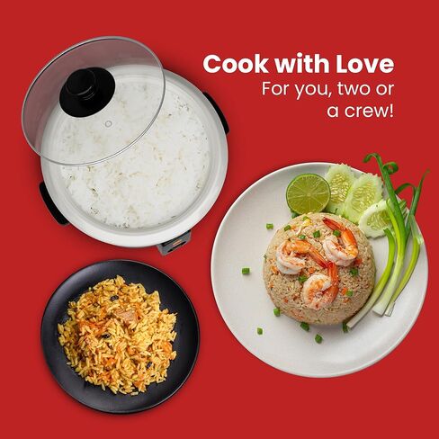 Elite Gourmet ERC003BX Electric Rice Cooker with Automatic Keep Warm Makes Soups, Stews, Grains, Hot Cereals, 6 Cups Cooked (3 Cups Uncooked), Black in Saudi Arabia