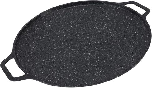 Brrnoo Korean Bbq Grill, Kbbq Grill Korean Bbq Pan with Round Non Stick Coating Aluminum Alloy Temperature Electric Pan for Induction, Gas in Saudi Arabia