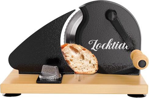Upgrade Manual Bread Slicer for Homemade Sourdough - Adjustable Thickness & Evenly Slice, Bread Slicer with Scale Lines, Hand Crank, Suction Cups and Bread Guide for Sandwiches, Toast, Bagel, Baguette in Kuwait