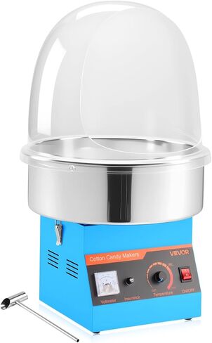 VEVOR 16 Inch Cotton Candy Machine Cover, Transparent Acrylic Dome Bubble Shield Compatible with 15inch Commercial Cotton Candy Floss Maker Bowl for Party, Shops, Bottom Groove Design in Kuwait