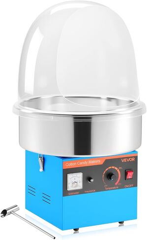 VEVOR 16 Inch Cotton Candy Machine Cover, Transparent Acrylic Dome Bubble Shield Compatible with 15inch Commercial Cotton Candy Floss Maker Bowl for Party, Shops, Bottom Groove Design in Kuwait