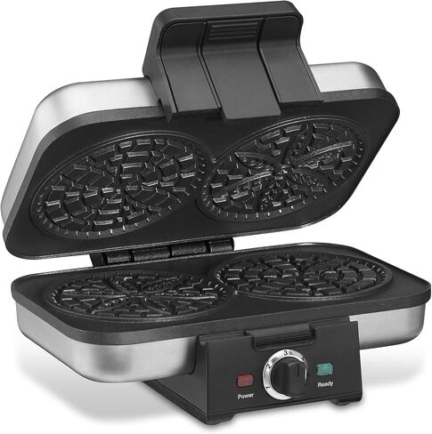 Cuisinart Pizzelle Press, WM-PZ10, Bakes Two 4-Inch Italian Waffle Cookies, 5 Browning Settings, Nonstick Plates, Stainless Steel, Silver in Saudi Arabia