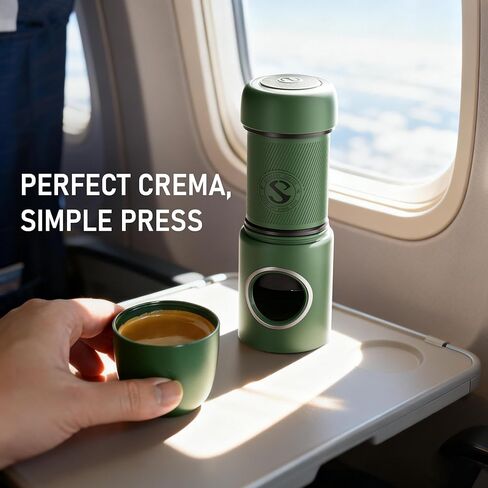 STARESSO TRAVEL NS Portable Espresso Maker, Ultra-Light Manual Coffee Machine, Compatible with Nespresso Original Pods, Perfect for Travel Camping Hiking in Saudi Arabia