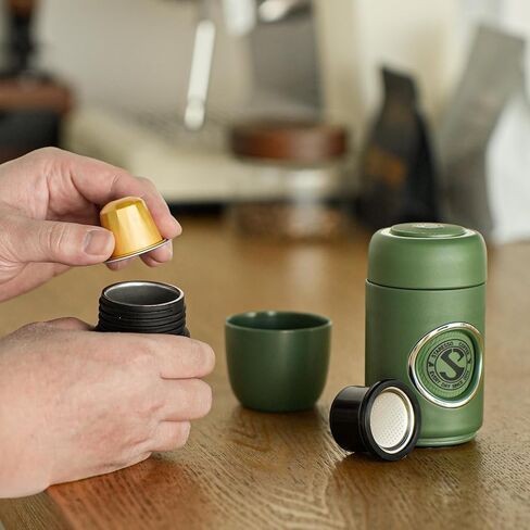 STARESSO TRAVEL NS Portable Espresso Maker, Ultra-Light Manual Coffee Machine, Compatible with Nespresso Original Pods, Perfect for Travel Camping Hiking in Saudi Arabia