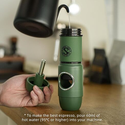 STARESSO TRAVEL NS Portable Espresso Maker, Ultra-Light Manual Coffee Machine, Compatible with Nespresso Original Pods, Perfect for Travel Camping Hiking in Saudi Arabia