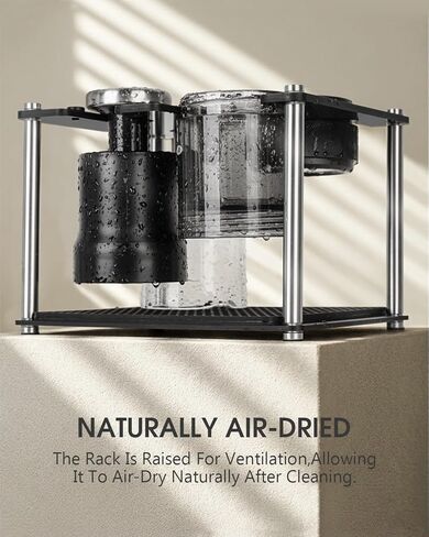 رف تخزين وتجفيف مصمم لجهاز OXO Brew Rapid Brewer - منظم أجزاء ماكينة تحضير القهوة يدويًا، حامل ABS بطبقتين مع حصيرة تنقيط من السيليكون قابلة للإزالة، حامل محطة قهوة على سطح الطاولة غير قابل للانزلاق in Kuwait