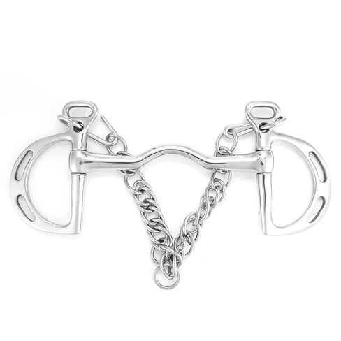 ZJchao Snaffle Bit, Stainless Steel Horse Bit Horse Mouth Low Port Mouth Chewing Roller Silver Stainless Steel Kimberwicke (#1) in Saudi Arabia