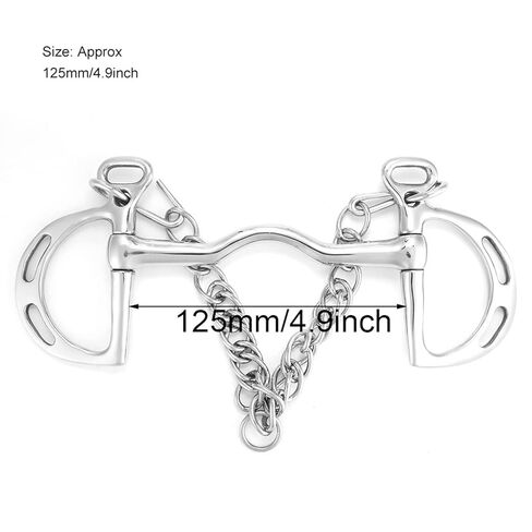 ZJchao Snaffle Bit, Stainless Steel Horse Bit Horse Mouth Low Port Mouth Chewing Roller Silver Stainless Steel Kimberwicke (#1) in Saudi Arabia