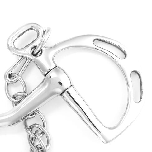 ZJchao Snaffle Bit, Stainless Steel Horse Bit Horse Mouth Low Port Mouth Chewing Roller Silver Stainless Steel Kimberwicke (#1) in Saudi Arabia