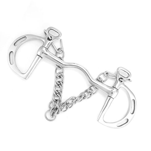 ZJchao Snaffle Bit, Stainless Steel Horse Bit Horse Mouth Low Port Mouth Chewing Roller Silver Stainless Steel Kimberwicke (#1) in Saudi Arabia
