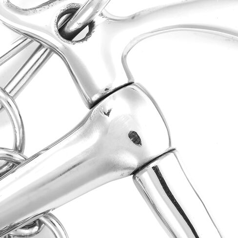 ZJchao Snaffle Bit, Stainless Steel Horse Bit Horse Mouth Low Port Mouth Chewing Roller Silver Stainless Steel Kimberwicke (#1) in Saudi Arabia