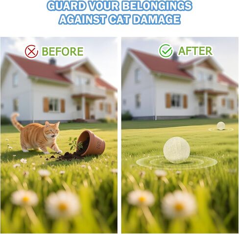 10Pack Cat Repellent Outdoor & Indoor: Natural Cat Deterrent Essential Oils Ball-Natural Extract Essential Oil, Anti Cat Scratch for Furniture, Keep Cats Off Yard Garden Lawn Plants Trash Can (10Pack) in Kuwait