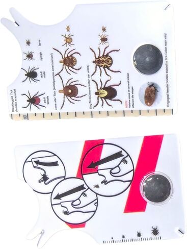 Tick Remover Card with Magnifying Glass, Wallet Sized Tick Remover Tool for Cat, Dog, Pet in Saudi Arabia