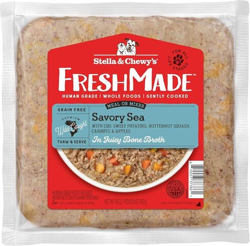 Stella & Chewy's FreshMade Frozen Fresh Grain-Free Beefy-Licious Dog Food, 16-oz Pouch (Pack of 4) in Kuwait