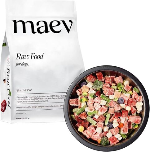 Maev Human-Grade Beef Dog Food, Skin & Coat Formula, Whole Ingredient, Gluten-Free, High Protein Puppy & Dog Food, 5 lb in Kuwait