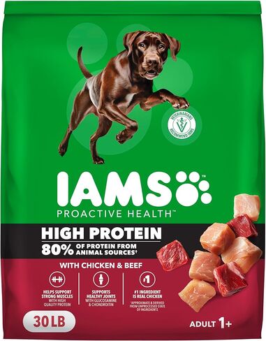 IAMS Proactive Health High Protein Dry Dog Food with Chicken & Beef, 30 lb. Bag in Saudi Arabia