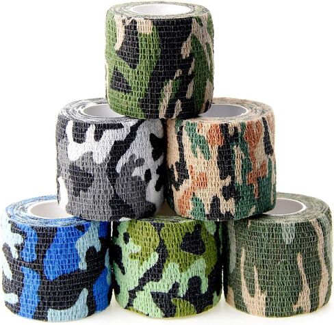 MUEUSS Pet First Aid Tape Waterproof Self Adherent Cohesive Bandage for Dogs Cats Horses Breathable Non-Woven Elastic Self Adhesive Sports Tapes (Leopard print) in Kuwait