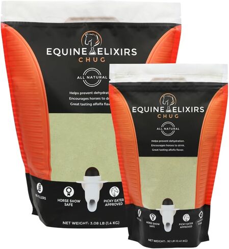 Equine Elixirs Chug Equine Hydration Supplement Electrolyte Powder for Horses Small Size 12 Servings in Saudi Arabia