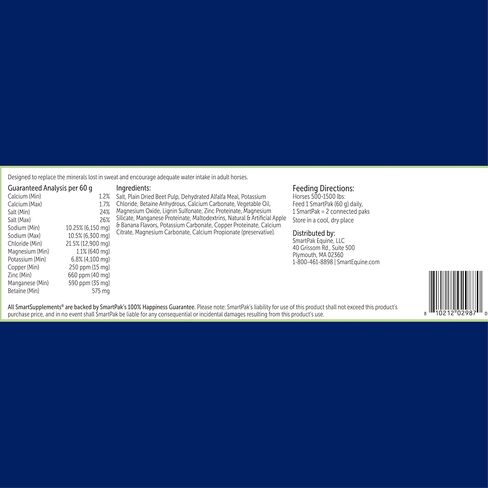SmartLytes SmartPaks مكمل إلكتروليت لبيليه الحصان | يشجع على الترطيب، ويجدد الشوارد | بدون سكر مضاف | نكهة التفاح والموز | 28 يوم | باكس اليومية in Kuwait