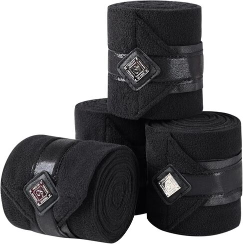 Horse Polo Wraps Upgrade with Bling Leg Wraps for Horses 4-Pack Fleece Leg Wraps Stable Supplies-Salmon Rose M in Saudi Arabia