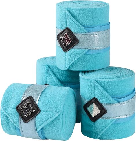 Horse Polo Wraps Upgrade with Bling Leg Wraps for Horses 4-Pack Fleece Leg Wraps Stable Supplies-Salmon Rose M in Saudi Arabia