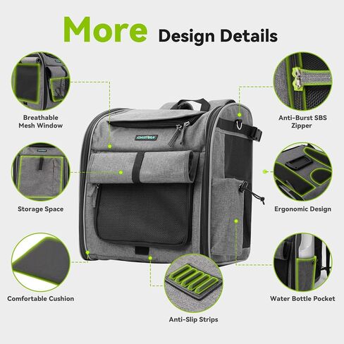 سلة أمامية لدراجة الكلاب، حقيبة ظهر قابلة للطي 4 في 1 للحيوانات الأليفة/حقيبة كتف/مقعد تلقائي مع حامل عالي التحمل على شكل حرف L بقطر 3.15 بوصة، وسادة مقاومة للماء وشرائط عاكسة، تدعم ما يصل إلى 22 رطلًا in Kuwait