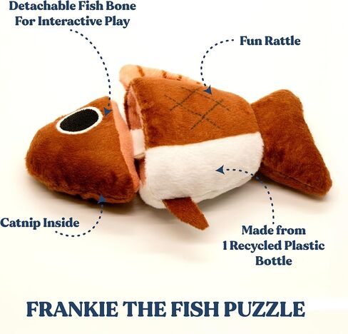 Cat Toys | Plush Toy Fish Puzzle Cat Toys for Indoor Cats | Eco Friendly Toy Made from Non Toxic Materials in Saudi Arabia