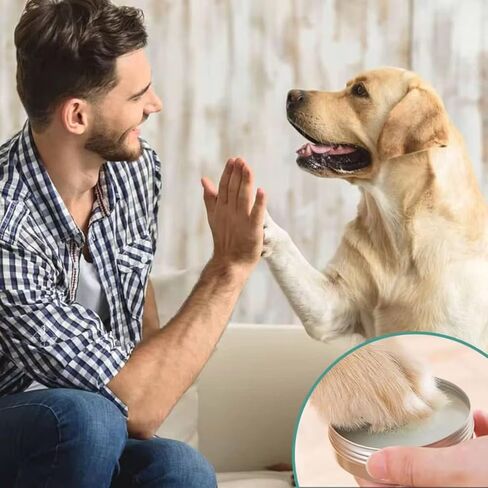 شمع مخالب الكلاب والقطط 60 جم ​​- بلسم مرطب للقطط ومخالب الكلاب - يساعد على حماية وشفاء الكفوف المتشققة - يخلق حاجزًا غير مرئي لحماية أقدام الكلاب - طبيعي تمامًا in Kuwait