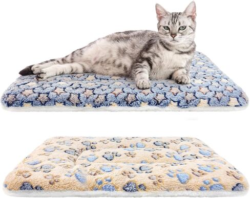 2 Pack Cat Blankets for Indoor Cats, Ultra Soft Reversible Mat, Fluffy Flannel Blanket for Small Dogs and Cats, Washable Pet Pad in Saudi Arabia