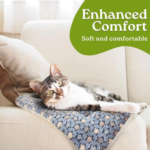 2 Pack Cat Blankets for Indoor Cats, Ultra Soft Reversible Mat, Fluffy Flannel Blanket for Small Dogs and Cats, Washable Pet Pad in Saudi Arabia