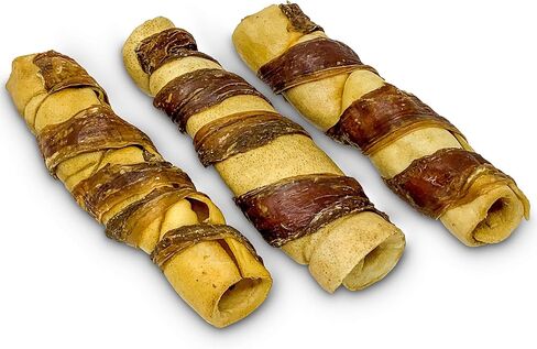Wild Eats Water Buffalo Retriever Style Cheek Roll Dog Chews - 5 Pack (Long Lasting Chews, Treats, Bones for Aggressive Chewers & Large Dogs) Great Substitute Pig Ears Dogs in Kuwait