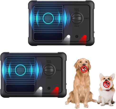 أجهزة التحكم في نباح الكلاب، أجهزة ردع نباح الكلاب بالموجات فوق الصوتية القابلة لإعادة الشحن، 3 أوضاع لأجهزة مكافحة نباح الكلاب مناسبة للكلاب الكبيرة والمتوسطة والصغيرة، عبوة من قطعتين in Kuwait