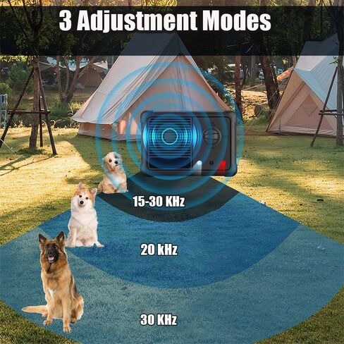 أجهزة التحكم في نباح الكلاب، أجهزة ردع نباح الكلاب بالموجات فوق الصوتية القابلة لإعادة الشحن، 3 أوضاع لأجهزة مكافحة نباح الكلاب مناسبة للكلاب الكبيرة والمتوسطة والصغيرة، عبوة من قطعتين in Kuwait