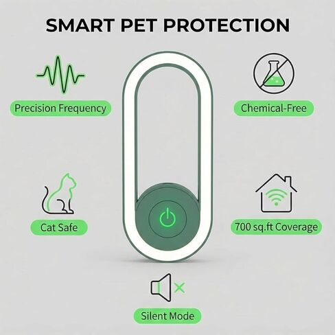 جهاز Pawshield بالموجات فوق الصوتية مع ضوء مؤشر ناعم، جهاز دعم البيئة المنزلية للكلاب والقطط، تشغيل هادئ، سهل التوصيل والتشغيل (عبوتان) in Kuwait