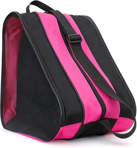 Qavctw Roller Skate Bag Ice Skate with T Tool Accessory Adjustable Shoulder Strap and Top Handle Oxford Cloth Premium Bag to Carry Ice Skates Roller Skates Inline Skates for Both Kids and Adults in Saudi Arabia