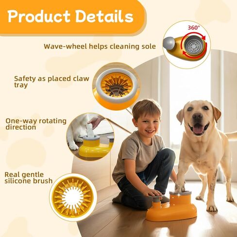 Pet Paw Cleaner Base for Full-Size Dogs with Claw Tray Design, Mechanical Dog Foot Washing Device (Medium-Large) in Saudi Arabia
