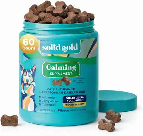 Solid Gold Calming Chews for Dogs with Melatonin for Storms & Travel, 120ct in Saudi Arabia