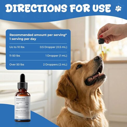 Taurine Liquid Supplement for Dogs, Daily Amino Acid Drops Supporting Heart & Muscle Function, Energy Balance & Physical Stability, 60 ml in Saudi Arabia