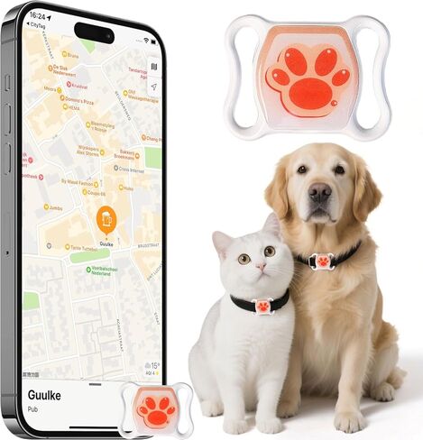 Cat Tracker for Indoor & Outdoor Cats & Dogs with Unlimited Range – 365-Day Battery Life iOS & Android Compatible No Subscription or Monthly Fee Kitten Finder with Real-Time Alerts Easy to Use in Kuwait