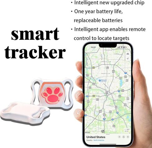 Cat Tracker for Indoor & Outdoor Cats & Dogs with Unlimited Range – 365-Day Battery Life iOS & Android Compatible No Subscription or Monthly Fee Kitten Finder with Real-Time Alerts Easy to Use in Kuwait