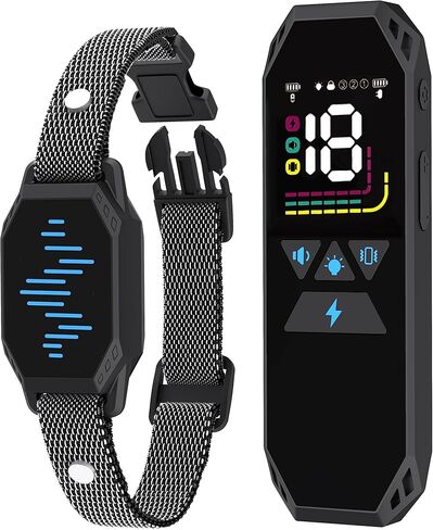 Dog Training Collar, Dog Shock Collar with Remote Control, 2500FT and 4 Training Modes Beep, Vibration, Electric Shock, IP67 Waterproof Rechargeable E-Collar for All Breed in Saudi Arabia
