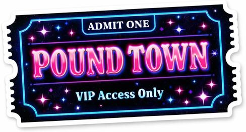ملصق تذكرة باوند تاون VIP Access ملصق مقاوم للماء in Kuwait