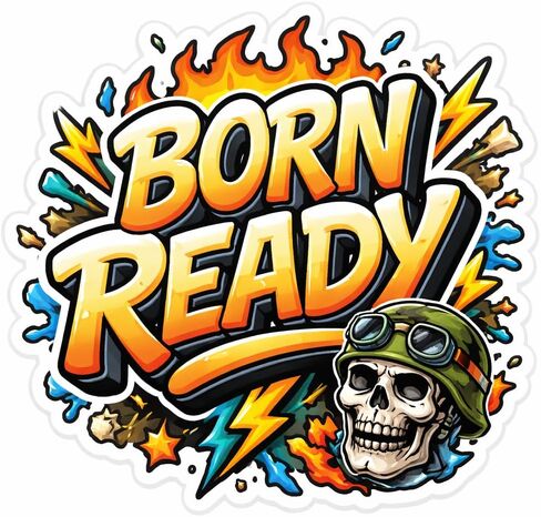 ملصق مقاوم للماء من Born Ready in Kuwait