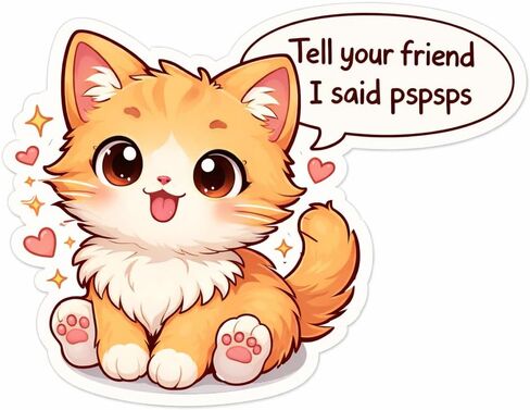 أخبر صديقك أنني قلت ملصق مقاوم للماء للقطط pspsps in Kuwait
