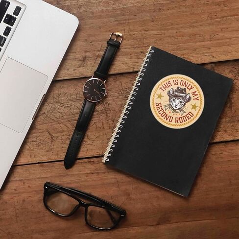 This is Only My Second Rodeo Sticker - Funny Western Cowboy Cat Decal for Hydroflask Water Bottle, Texas Quote Sticker for Cowgirls, Ranchers, Horse Lovers, Rodeo Queen in Saudi Arabia