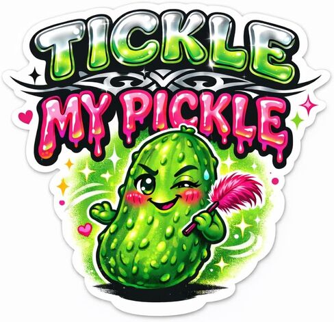 Tickle My Pickle Naughty Waterproof Sticker in Saudi Arabia