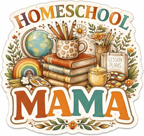 Homeschool Mama Waterproof Sticker in Saudi Arabia