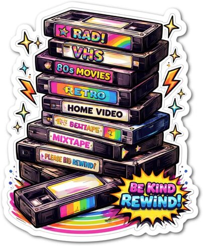 ملصق مضاد للمياه على شكل شريط VHS قديم in Kuwait